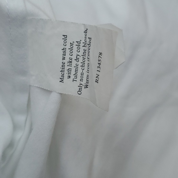 Vineyard Vines 3/4 Sleeve Smocked Blue & White Stitching Sz L Blouse Tunic - Picture 7 of 12